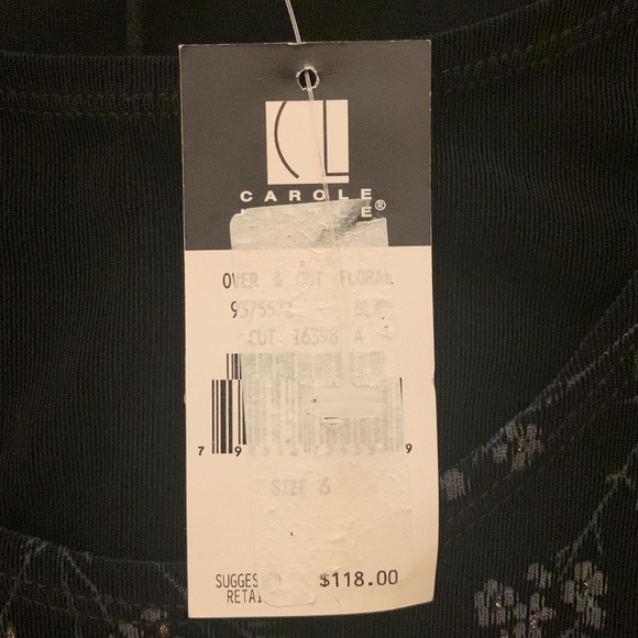 Carole Little Vintage 2-piece Top & Skirt, Dressy, 3/4 Sleeves, Sparkly Top, NWT - Picture 12 of 15